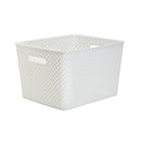 1 of 3:Grand bac de rangement en résine tressée blanche de Simplify 