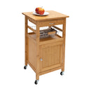 2 of 4:Neu Home Bamboo Rolling Kitchen Cart 