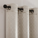8 of 18:Tobias Damask Metallic Grommet Blackout Window Panel, 52x84 Inches 