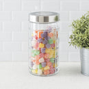 6 of 7:Home Basics Chex Collection 52 oz. Large  Glass Canister with Stainless Steel Lid 