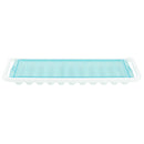 3 of 5:Home Basics 11 Compartment Slim Plastic Stackable Ice Cube Tray with Snap-on Cover, Blue 