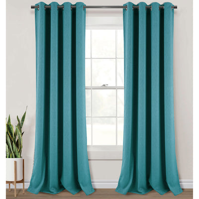 9 of 9:Salem Faux Linen Room Darkening Grommet Window Panel, 54x84 Inches 