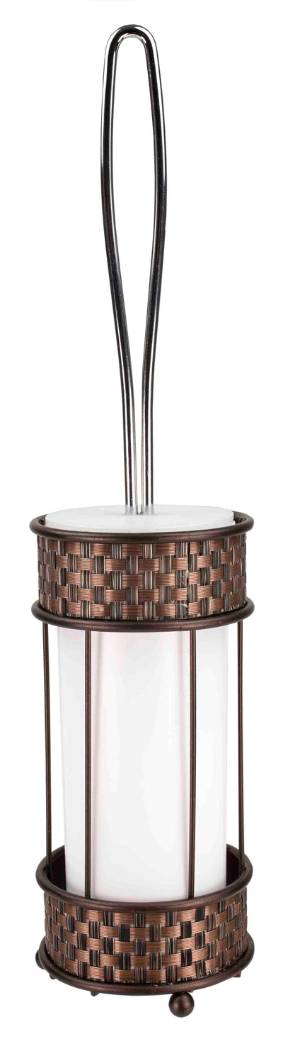1 of 3:Home Basics Basket Weave Toilet Brush Holder with Removable Plastic Insert, Bronze 