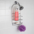 4 of 6:Home BasicsChrome Plated Steel Shower Caddy with Wash Cloth Bar 