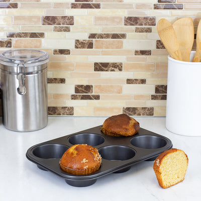 8 of 12:Home Basics Non-Stick 6 Cup Muffin Pan 