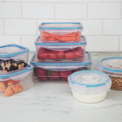 3 of 3:Ensemble de 16 contenants de conservation pour aliments avec couvercles hermétiques à clip 