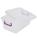 2 of 5:Boîte de rangement en plastique Home Basics de 7,5 L avec couvercle verrouillable, transparente 