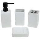 1 of 5:Home Basics Loft 4 Piece Ceramic Bath Accessory Set, White 