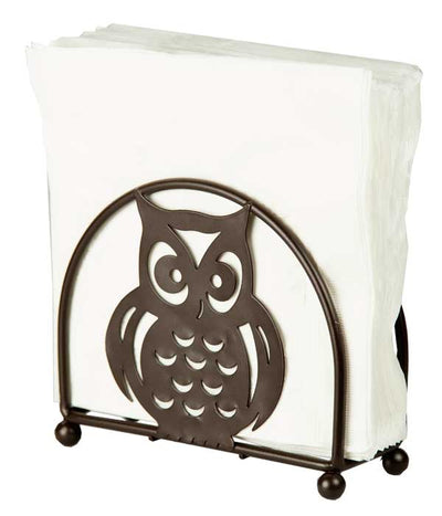 1 of 3:Home Basics Owl Napkin Holder, Bronze 