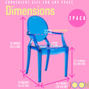 21 of 23:JOON 2 Pack Kids Ghost Chairs with Armrest, 25x13x14.5 Inches, Transparent 