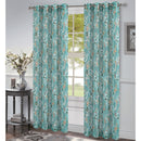 2 of 8:Rideau transparent à œillets pour fenêtre Romy, imprimé floral, 54 x 84 pouces 