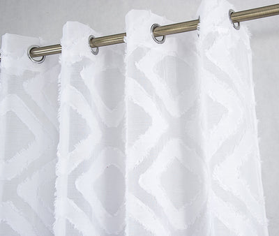 2 of 27:Ariana Clipped Doily Grommet Window Panel, 54x84 Inches 