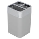 1 of 4:Home Basics Skylar - Soporte para cepillos de dientes de plástico ABS, color gris 
