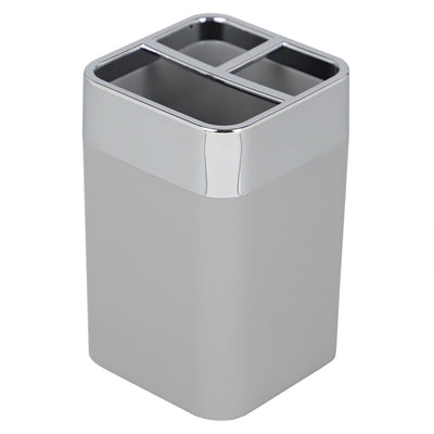 1 of 4:Home Basics Skylar - Soporte para cepillos de dientes de plástico ABS, color gris 