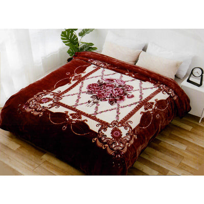 9 of 15:Couverture en microvison HIYOKO Floral Dream, Queen 