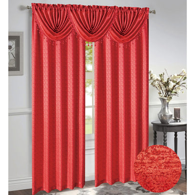 1 of 20:Norah Jacquard Rod Pocket Window Panel and Valance Treatments, All Sold Separately 