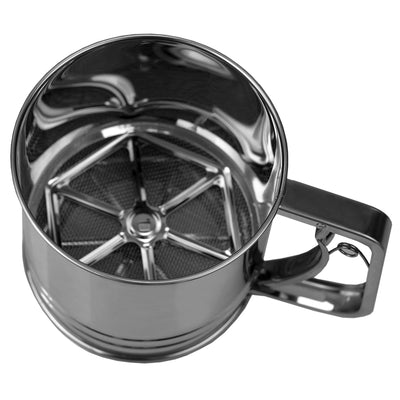 3 of 5:Home Basics Large Stainless Steel Flour Sifter 