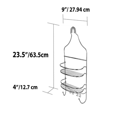 7 of 7:Home Basics Carrito de ducha de alambre plano de acero cromado 