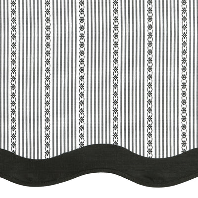 4 of 4:Cantonnière de rideau Westport - 58 x 14 - Noir/Blanc 