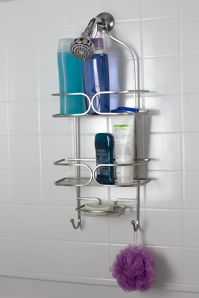 5 of 5:Home Basics Essence Shower Caddy, Satin Nickel 