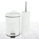 5 of 8:Home Basics Paris Design Cubo de Basura, Blanco, 3 Litros 