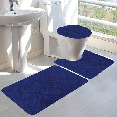 4 of 7:Maribel 3-Piece Non-Slip Tufted Bath Rug Set 
