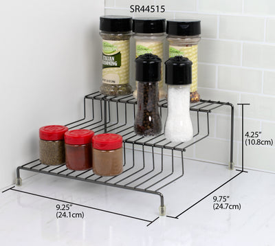 3 of 3:Home Basics 3 Tier Steel Seasoning Rack, Black Onyx 