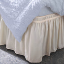 2 of 4:Detalles del hogar Cama envolvente con volantes Queen/King en beige 