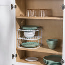 2 of 3:Home Basics Vinyl Coated Steel Corner Pantry Rack, White, 9x9x8 Inches 