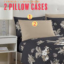 14 of 17:Parure de draps en microfibre PREMIUS Mia Soft, infroissable, noir-taupe 