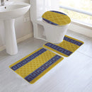 1 of 1:Nicole 3-Piece Mega Bath Mat Set, Greek Key Design, Yellow 