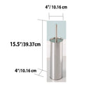 3 of 3:Home Basics Hammered Stainless Steel Toilet Brush Holder 