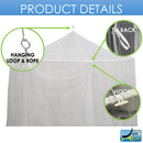 4 of 8:Just Relax - Mosquitera redonda para interior y exterior, extragrande, color blanco, 5 x 9 pies 