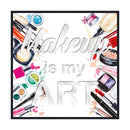 1 of 1:PREMIUS Makeup Is My Art Wall Art With Mirror Cut-Outs, 12x12 Inches 