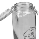 2 of 5:Bocal en verre Home Basics Ludlow de 2,00 m³ avec fermoir en métal, transparent 