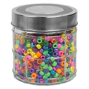 3 of 7:Home Basics Chex Collection 22 oz. Small Glass Canister with Stainless Steel Lid 
