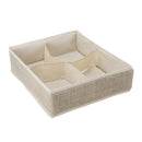 1 of 2:Simplify 4 Compartment Drawer Organizer in Faux Jute 