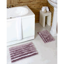 2 of 5:Ensemble de 2 tapis de bain PREMIUS Emma en fourrure rayée, 43 x 61 cm et 50 x 81 cm 