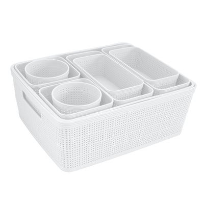 1 of 4:Simplify Juego de organización de 10 paquetes en blanco 