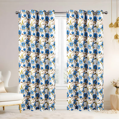2 of 6:Naila Metallic Floral Room Darkening Grommet Window Curtain Panel, 54x84 Inches 