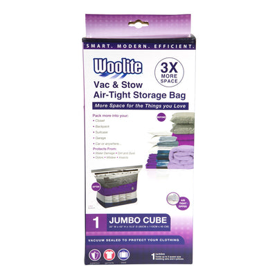 4 of 6:Woolite Air-Tight Jumbo Cube Vacuum Storage Bags 