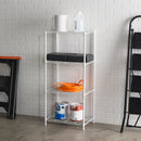 2 of 3:Home Basics 4 Tier Commercial Grade Steel Multi-Purpose Adjustable Wire Shelving Unit with 50 lb Weight Capacity Per Shelf, White 