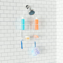5 of 7:Home Basics Vinyl Coated Steel Shower Caddy, White 