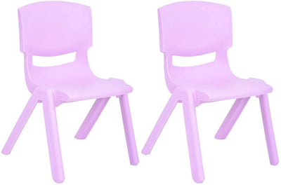 1 of 7:Chaises d'apprentissage empilables en plastique pour enfants JOON, lilas, 52,1 x 32,7 x 28 cm, lot de 2 (lot de 2) 