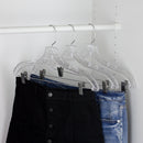 5 of 5:Cintres Home Basics Graceful Curve en plastique cristal avec pince à pantalon en métal (lot de 3), transparent 