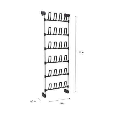 4 of 4:Neu Home 12 Pair Over the Door Shoe Rack 
