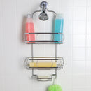 4 of 4:Home Basics No Slip  2 Tier Steel Shower Caddy, Chrome 