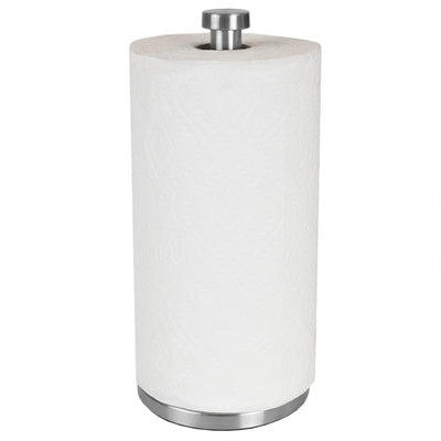 1 of 5:Home Basics Soporte para toallas de papel independiente con base pesada, plateado 