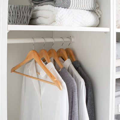 2 of 4:Neu Home 5 Pack Solid Wood Hangers 