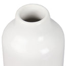 2 of 4:Ensemble huile et vinaigre en céramique Home Basics 283 ml avec détails en bambou, blanc 